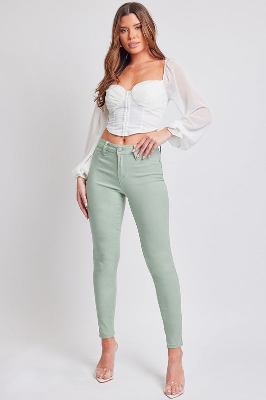 YMI Jeanswear Hyperstretch Mid-Rise Skinny Jeans | NEW ARRIVALS, Ship from USA, YMI Jeanswear | Trendsi