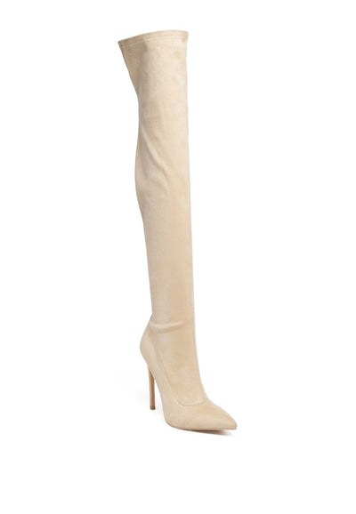 Tilera Stretch Over The Knee Stiletto Boots | NEW ARRIVALS, Shoes | Rag Company