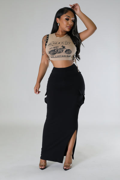 Sleveless Two Piece Set | APPAREL, CCPRODUCTS, NEW ARRIVALS, SETS, Taupe | Bodiied