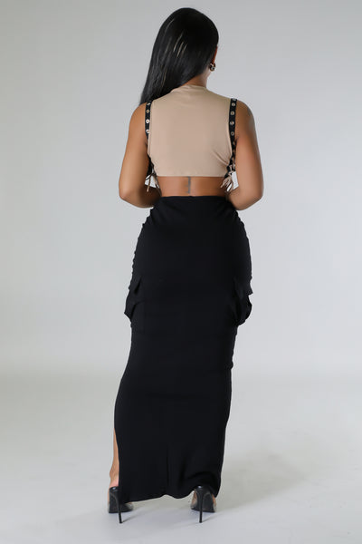 Sleveless Two Piece Set | APPAREL, CCPRODUCTS, NEW ARRIVALS, SETS, Taupe | Bodiied