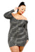 Plus Foil & Glitter Wavy Print Mini Dress | Black, PLUS SIZE, PLUS SIZE DRESSES, SALE, SALE PLUS SIZE | Bodiied