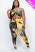 Plus Adjustable Ruched Crop Top And Leggings Set | Black/Mustard, Olive/Latte, PLUS SIZE, PLUS SIZE BASICS & ACTIVEWEAR, PLUS SIZE SETS, SALE, SALE PLUS SIZE | Bodiied