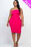 Plus Tube Bodycon Dress | Blue Haze, Coffee, Fuchsia, Grape, Nocturne, PLUS SIZE, PLUS SIZE BASICS & ACTIVEWEAR, PLUS SIZE DRESSES, Polignac, Red, Royal, SALE, SALE PLUS SIZE, Taupe, Yellow | Bodiied