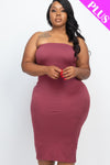 Plus Tube Bodycon Dress | Blue Haze, Coffee, Fuchsia, Grape, Nocturne, PLUS SIZE, PLUS SIZE BASICS & ACTIVEWEAR, PLUS SIZE DRESSES, Polignac, Red, Royal, SALE, SALE PLUS SIZE, Taupe, Yellow | Bodiied