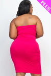 Plus Tube Bodycon Dress | Blue Haze, Coffee, Fuchsia, Grape, Nocturne, PLUS SIZE, PLUS SIZE BASICS & ACTIVEWEAR, PLUS SIZE DRESSES, Polignac, Red, Royal, SALE, SALE PLUS SIZE, Taupe, Yellow | Bodiied