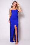 Strapless Sweetheart Maxi Dress | APPAREL, Black, DRESSES, Royal, SALE, SALE APPAREL | Bodiied