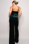 Samba Rhinestone Belt Velvet Jumpsuit | APPAREL, Black, Burgundy, CCPRODUCTS, Hunter, JUMPSUITS & ROMPERS, NEW ARRIVALS, Teal | Bodiied