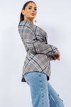 Oversized Blazer With Belt | APPAREL, CCPRODUCTS, Grey, NEW ARRIVALS, OUTERWEAR, TOPS | Bodiied