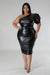 Faux Leather Semi-stretch Dress | Black, CCPRODUCTS, NEW ARRIVALS, PLUS SIZE, PLUS SIZE DRESSES, RESTOCKED POPULAR ITEMS | Bodiied