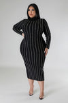 Turtle Neck Stretch Dress | CCPRODUCTS, Magenta, NEW ARRIVALS, PLUS SIZE, PLUS SIZE DRESSES | Bodiied