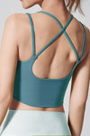 Solid Color Plain Sports Bra | ACTIVEWEAR, APPAREL, BASICS, Blue, CCPRODUCTS, NEW ARRIVALS, TOPS | Bodiied
