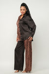 Half Animal Print And Half Solid Top And Pants Set | Animal, APPAREL, CCPRODUCTS, NEW ARRIVALS, SETS | Bodiied