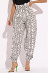 Snake Skin Printed Paper Bag Style Cargo Pants | APPAREL, BOTTOMS, CCPRODUCTS, Grey, NEW ARRIVALS, PANTS | Bodiied
